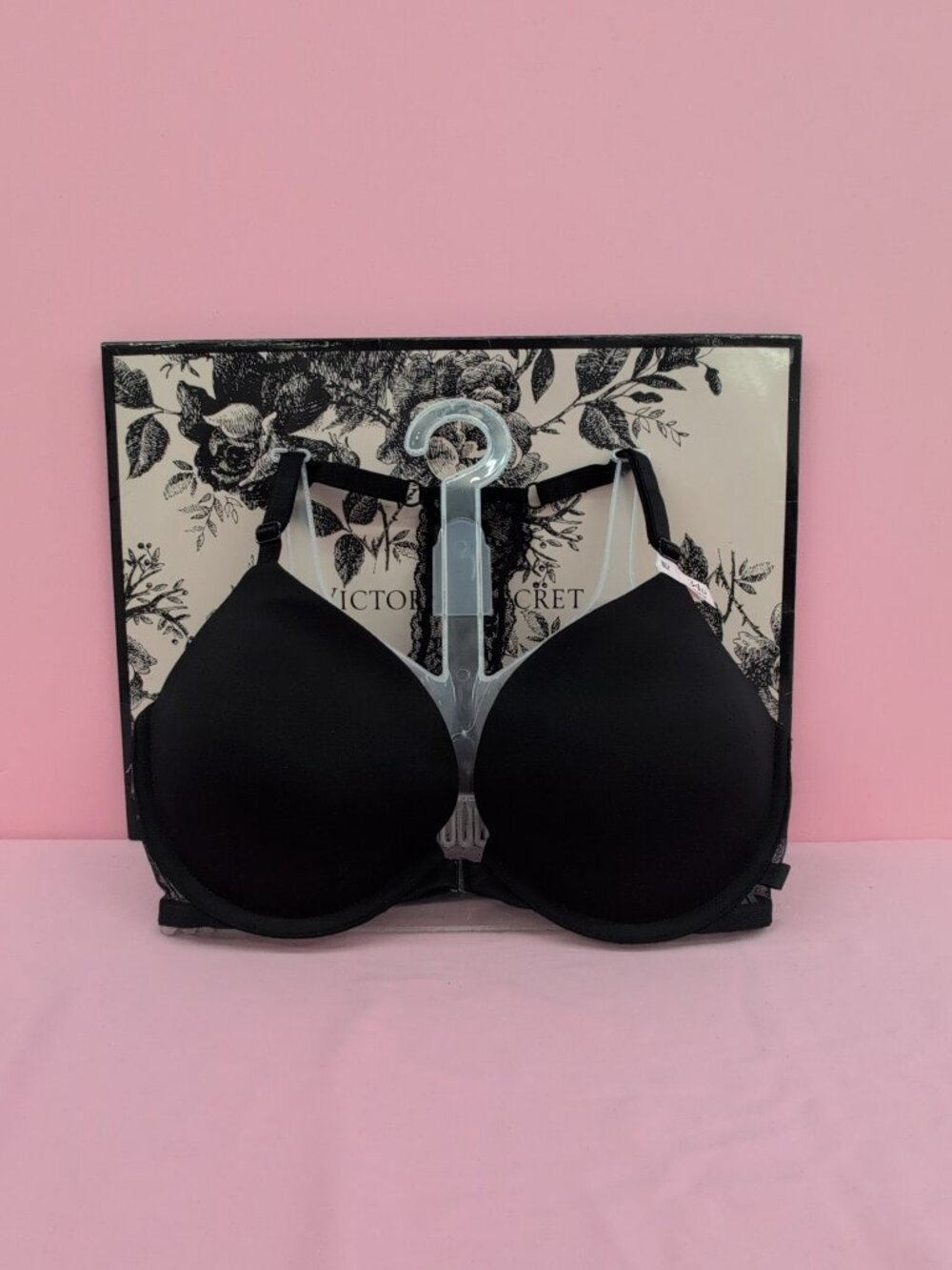 Victoria Secret Sexy Tee Sophia Racerback Lace Push Up Bra 34D Black